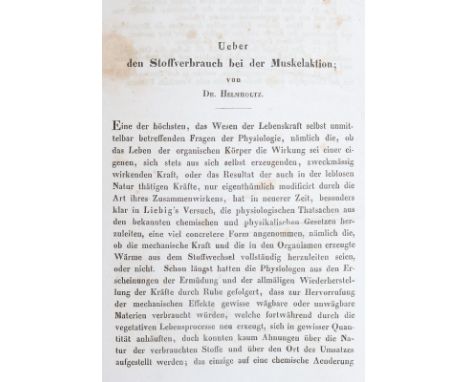 Helmholtz,H.: Ueber den Stoffverbrauch bei der Muskelaktion. SA aus Archiv für Anatomie, Physiologie u. wissenschaftliche Med