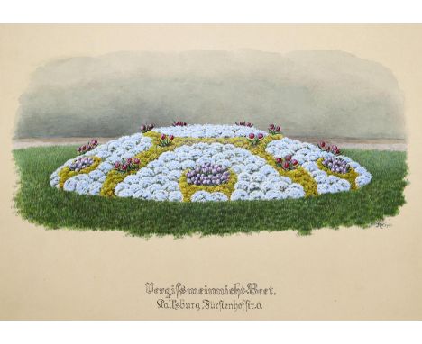 Konvolut: von 4 Bl. mit landschaftlichen u. religiösen Darst. des 19./frühen 20.Jh. Aquarell u. Bleistiftzeichnungen. Versch.