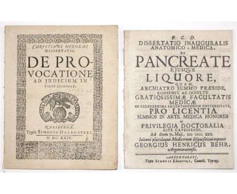 Behr,G.H.: Dissertatio Inauguralis Anatomico-Medica, De Pancreate Ejusque Liquore, quam... in Celeberrima Argentinensium Univ