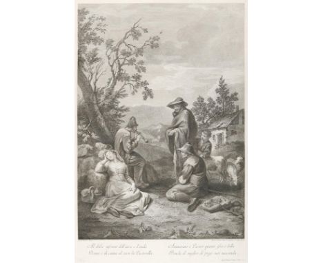 Volpato, Giovanni: (1733 Bassano del Grappa - Rom 1803). Al dolce sussurar dell'auve e l'onda Dorme e di canna al suon la Pas
