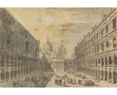Marieschi, Michele: (1696/1710 Venedig 1743). Magnificum Aedium Divalium impluvium varie, et eleganter exornatum, ac in eius 