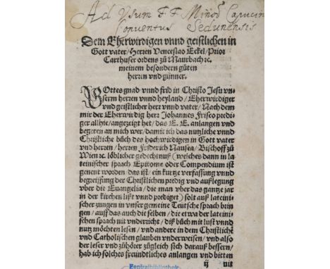 (Nausea,F.: Epitome oder Compendium, das ist, ein außzug oder ein kurtze verfassung der Catholischen unnd Christlichen predig