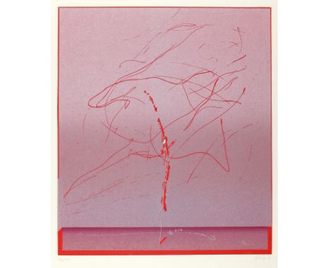 Erhardt, Hans Martin: (1935 Emmerdingen 2015). Ohne Titel (abstrakte Kompositionen). 2 Farbserigraphien. Ca. 43 x 21 bzw. 40 