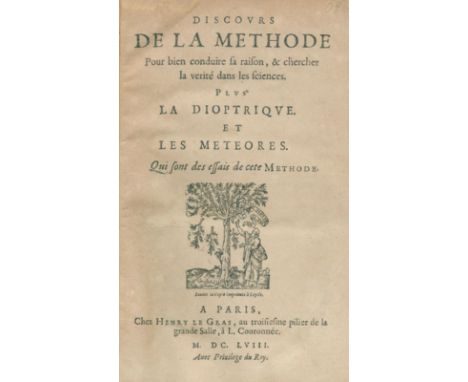 Descartes,R.: Discours de la méthode pour bien conduire sa raison, &amp; chercher la verité dans les sciences. Plus la Dioptr