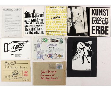 Sammlung von: Ca. 100 Postkarten und Briefen aus der DDR.  ╔Darunter:╗ Jürgen Gottschalk, Ralf Schulze, Normid Mechow, Manfre