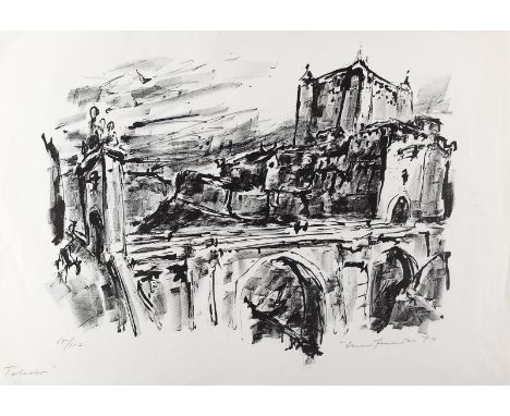 Fronius, Hans: (1903 Sarajevo - Perchtoldsdorf 1988). "Toledo". Lithographie 1970. Blgr. 52 x 73 cm. Sign., dat., betitelt u.