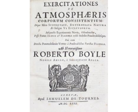 Boyle,R.: Opera varia. 3 Sammelbände mit Teilstücken der Ausg. Genf, de Tournes bzw. für Cramer &amp; Perachon ca. 1680-1715.