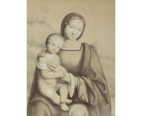 Strixner, Johann Nepomuk: (1782 Altötting - München 1855). Erlegen des Ebers mit der Saufeder. Lithographie mit Feder u. Krei