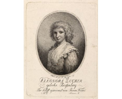 Carolsfeld, Julius Schnorr von.: (1794 Leipzig - Dresden 1872). Portrait Eleonore Zucker geb. Boesenberg. Radierung. Blgr. 17