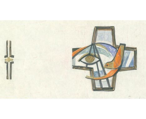 Habdank, Walter: (1930 Schweinfurt/Unterfranken - Berg 2001), zugeschrieben. 5 Entwürfe, 45 Zeichungen. Div. Formate, einige 