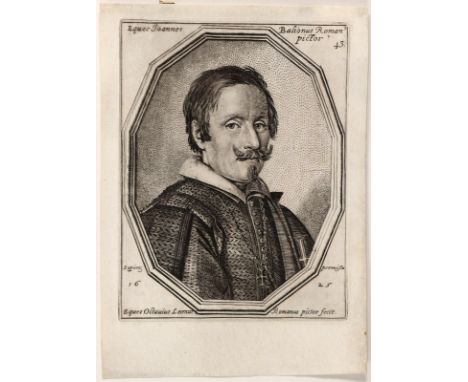 Leoni, Ottavio Mario: (1578 Rom 1630). Portrait des römischen Malers Giovanni Baglione. Radierung. 1625. Blgr. ca. 18 x 12,8 