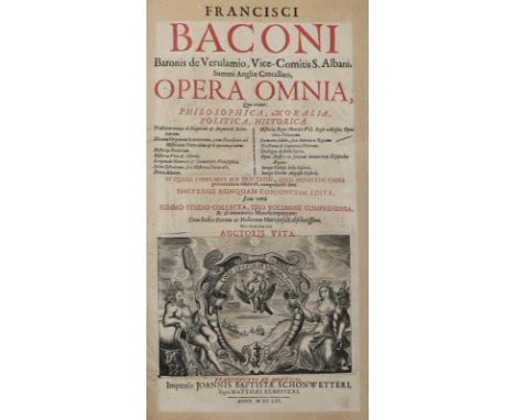 Bacon,F.: Opera omnia, quae extant: philosophica, moralia, historica... Hactenis nunquam conjunctim edita... Ffm., Kempffer f