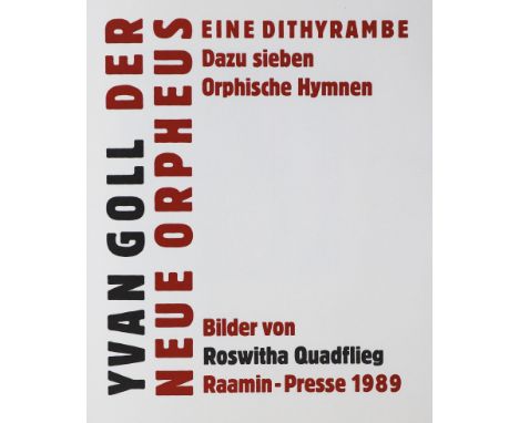 Ramin-Presse.: 18. und 20 Druck der Presse. 2 Bde. Hamburg 1989-1991. 4to. Beide mit Or.-Linolschnitten von Roswitha Quadflie