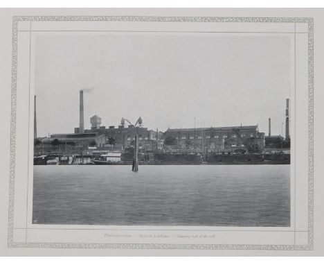 (Goebel,T.).: Zellstofffabrik Waldhof 1884-1909. Lpz., Trenkler (1909). Qu.Fol. Mit 74 (davon 3 gefalt.) Taf. u. 1 separater 