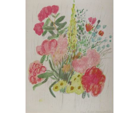Peiffer-Watenphul, Max: (1896 Weferlingen - Rom 1976). Blumenstillleben. Farblithographie, ca. 1952. Blgr. 50 x 39 cm. Unt. r