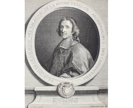De Salignac, Franciscus.: Kupferstich v. Pierre Devret nach J. Vivien. Blgr. 24,4 x 18,9 cm. Mit Namenszügen u. Dat. i.d.Pl. 