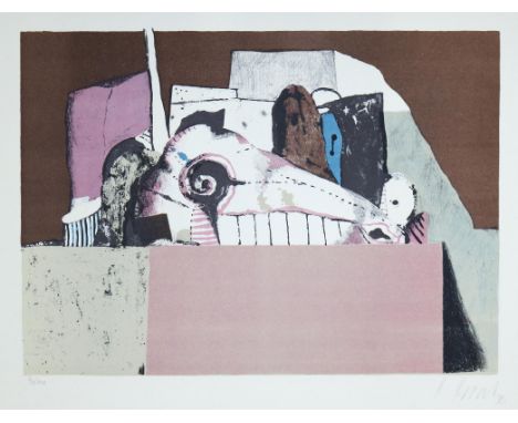 Korab, Karl: (1937 Falkenstein/Österr.). Ohne Titel. Farblithogr., 1973. 35 x 49, Blgr. 45,5 x 63 cm. Sign., dat. u. num. - E