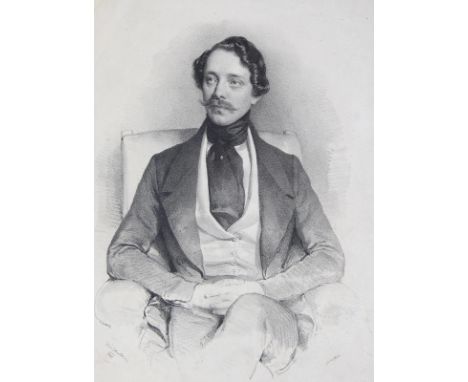 Kriehuber, Josef: (1800 Josefstadt/Wien 1876). Karl Schönstein. Lithogr. b.Höfelich 1841. Ca. 28 x 21 cm. Mit Namen i.d.Platt