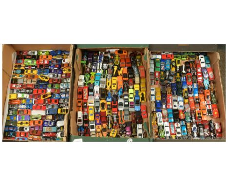 A large quantity of unboxed Mattel Hot Wheels to include Jeep Wrangler, 2013 Viper, Lamborghini Aventador J, 2008 Tesla Roads