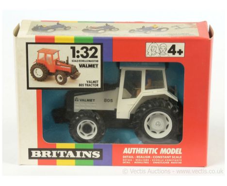 Britains 9515 Valmet 805 Tractor - White, black, Driver Figure - Limited Issue Holland Exclusive- Near Mint in a Good Plus bo