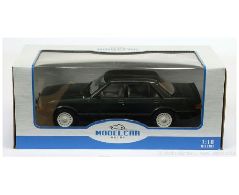 Model car group 1:18 scale - MCG18263 - Ford Granada MKII - 2.8 Injection - Dark Green Metallic - Mint within Near Mint windo