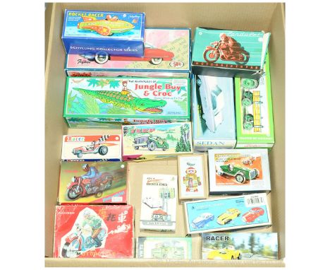 Recent Issue Tinplate Toys. To include Schylling Jungle Boy &amp; Croc, Kovap CKO VW T2 Pick Up "John Deere"; Kovap Fork Lift