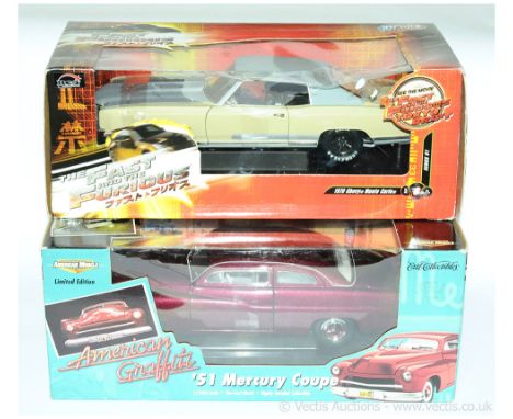 Joyride &amp; American Muscle pair of 1/18th scale TV related cars. Joyride "The Fast And Furious" 1970 Chevy Monte Carlo &am