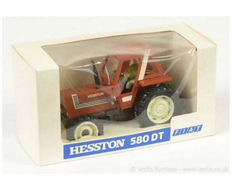 Britains Fiat Hesston 580 DT Tractor - Oxide red, white hubs, Driver figure - Rare U.S.A Limited Edition model - Near Mint in