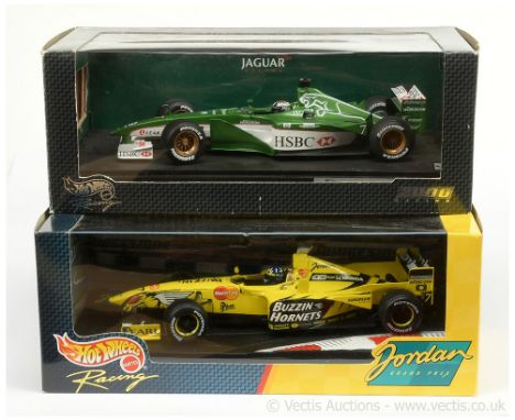 Hot Wheels 2000 Racing 1/18th scale Jaguar R3 2002 "Eddie Irvine" - metallic green with driver figure - Excellent to Excellen