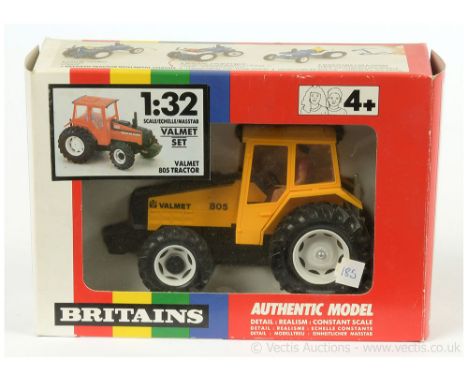 Britains 9515 Valmet 805 Tractor - Yellow, black, Driver Figure - Limited Issue Holland Exclusive- Near Mint in a Good Plus b