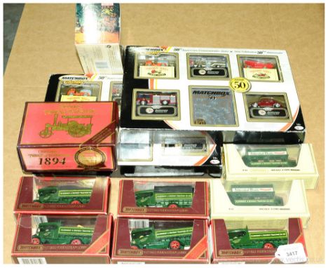 Matchbox mixed group of vehicles &amp; sets. To include MOY Code 3 Y23 AEC S Type Omnibus - Aldershot Traction Co.109 &amp; 1