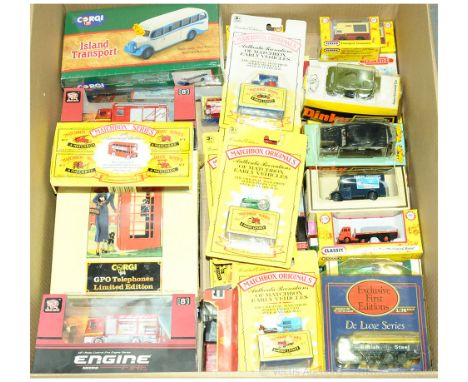 Corgi, Matchbox, Classix, Dinky &amp; others mixed group of vehicles. To include 97101 Bodford OB Coach "Vics Tours"; Various