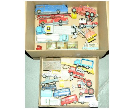 Corgi group of unboxed commercial vehicles. to include Bedford Truck Carrimore Low Loader Trailer - Blue / Silver; Priestman 