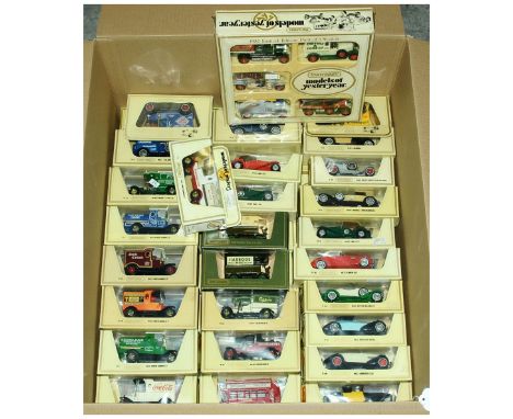 Matchbox Models of Yesteryear mixed group of models in straw window boxes to include hard to find Y12 Ford Model T Van "Arnot