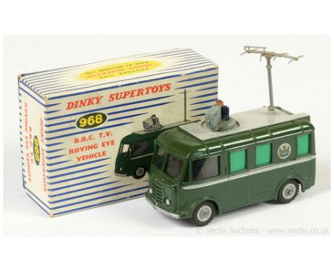 Dinky 968 ?BBC TV? Roving Eye Vehicle green, grey including roof panel, Supertoy hubs and side flashes, silver trim, with det