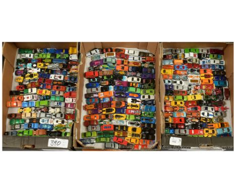 A large quantity of unboxed Mattel Hot Wheels to include 14 Corvette Stingray, Dodge Challenger, Mercedes AMG - GT, VW New be