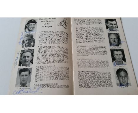 CRICKET, signed tour brochure for 1955 South Africans in UK, signed to portrait photos by all 16 players and manager, EX