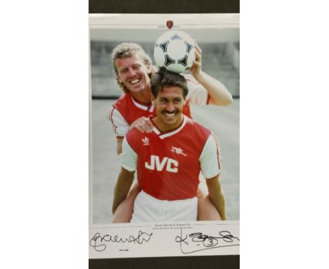 FOOTBALL, Arsenal photos, 12 x 16, inc. signed (10), Jenson (2), Limpar (2), Samson (2), Rix etc., LE.50 (5), EX, 16