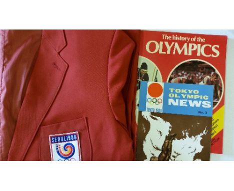 OLYMPICS, selection, inc. 1988 official orange blazer, issued to Raymond Smith (Australian judge of the Race Walking), togeth