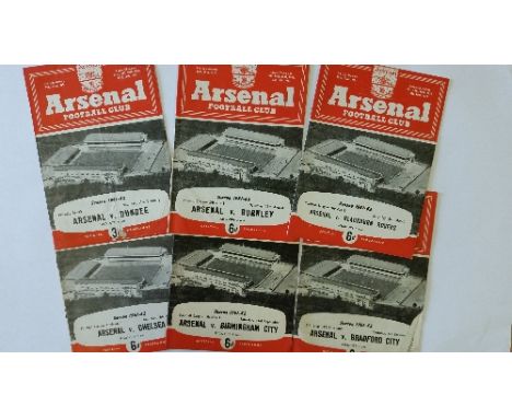 FOOTBALL, Arsenal home programmes, inc. 1960/1 (14), 1961/2 (16), 1962/3 (15), about G to VG, 45*