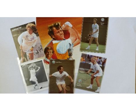 MIXED SPORTS, inc. tennis, signed postcards (4), Edberg, Navratilova, Graf & Wade; unsigned postcards & other photos (130), s