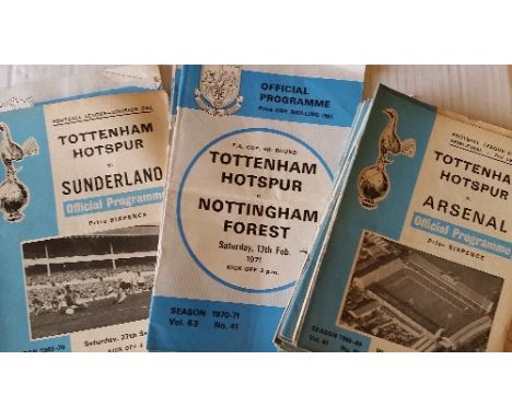 FOOTBALL, Tottenham Hotspur home programmes, inc. 1967/8 (13), 1968/9 (18), 1969/70 (14), 1970/1 (23), 1971/2 (30), 1972/3 (2