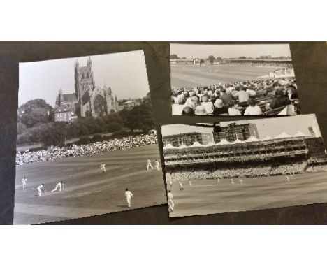 CRICKET, press photos, 13 x 10.6 and smaller, grounds and crowd scenes, inc. Lords, Worcester, Warwickshire, Edgbaston, Headi