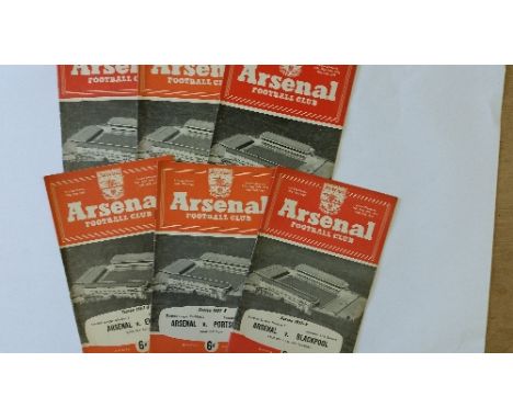 FOOTBALL, Arsenal home programmes, 1957/8, inc. v Manchester United (last before Munich), Luton, Bolton, Everton, Portsmouth,