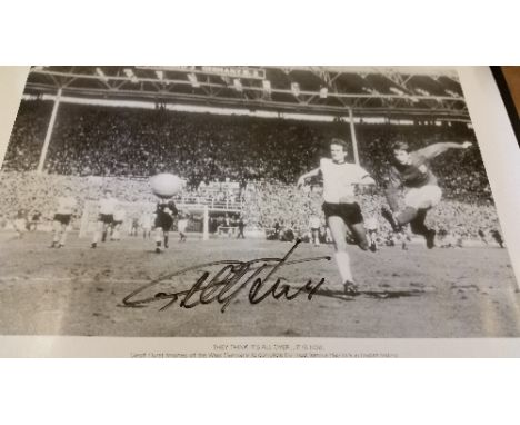 FOOTBALL, signed selection, inc. large Geoff Hurst print from 1966 WC Final; managers letters (mainly on club letterheads), G