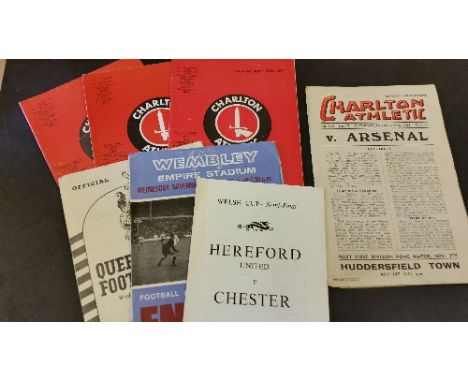 FOOTBALL, programmes, 1950s onwards, inc. Charlton v Arsenal 1953/4, Villa v Portsmouth 1952/3, Football League v Scottish Le