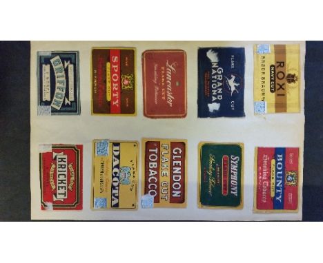 SELECTION, inc. tobacco ephemera, packets, wrappers, advert flyers & playing cards; Hill, Redford, Van Nelle; trade cards, po