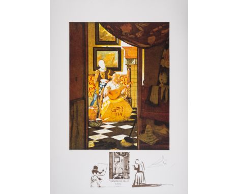 Salvador Dalí (1904-1989) Vermeer: La Lettre, from Changes in Great Masterpieces (Field 74-2F; M&L 1475) Lithograph printed i