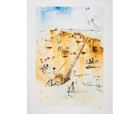 Salvador Dalí (1904-1989) The Land at the Start, from Aliyah (Field 68-1S; M&L 1193a)Lithograph printed in colours, 1968, sig