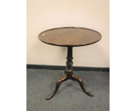 A Georgian mahogany tripod til top occasional table, width 57 cm 